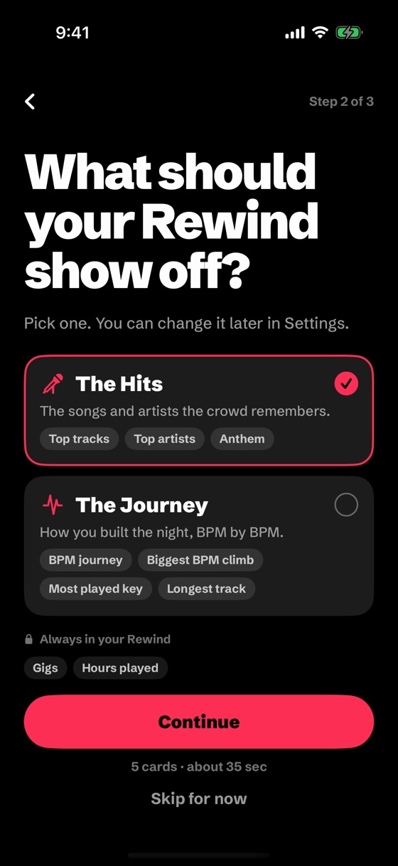 The Hits picked in the setup